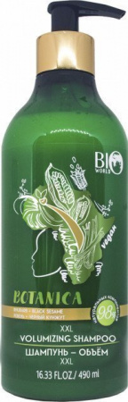 Шампуни шампунь-объем botanica bio world, 490 мл