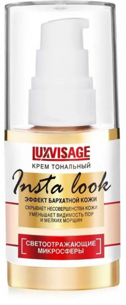 Для лица luxvisage insta look крем тональный тон 10 светло-кремовый беж