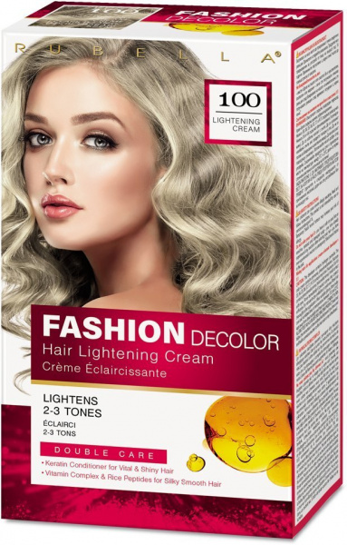 Окрашивание волос стойкая крем-краска для волос rubella fashion color 100 осветляющий крем, 50 мл