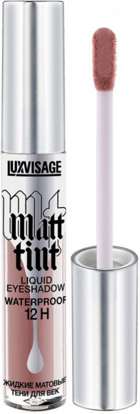 Для глаз и бровей тени для век жидкие матовые "matt tint waterproof 12h" тон 106 dusty mauve luxvisage