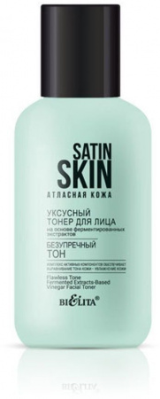 Тоники и лосьоны белита satin skin уксусный тонер для лица на основе ферментированных экстрактов “безупречный тон", 95 мл