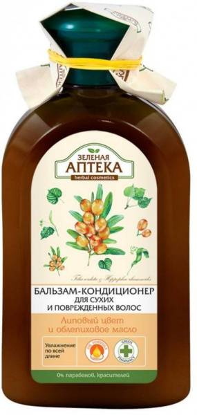 Бальзамы и кондиционеры бальзам-кондиционер липовый цвет и облепиховое масло зеленая аптека, 300 мл