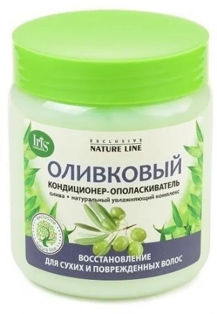 Бальзамы и кондиционеры iris соsmetic exclusive nature line кондиционер-ополаскиватель "оливковый" для сухих и поврежденных волос, 500 мл