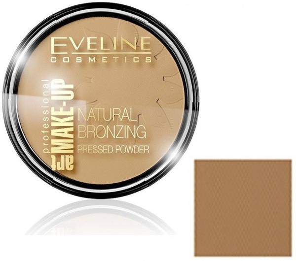 Для лица компактная пудра бронзирующая art professional make-up №52 "natural bronzing" eveline, 9 г