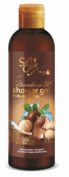 Гели для душа крем-гель для душа с маслом макадамии «soft care» romax, 500 г