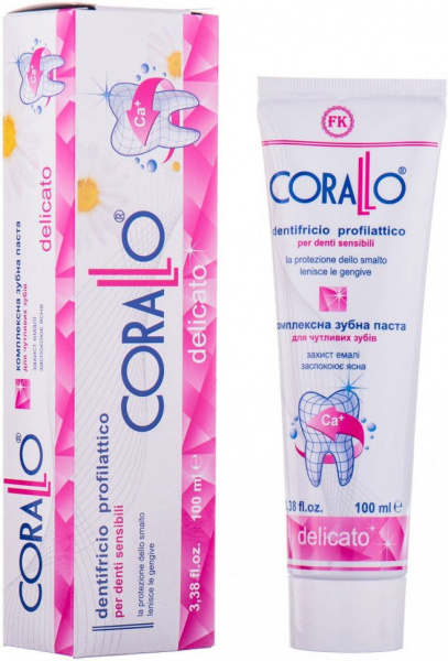 Зубные пасты комби corallo комплексная зубная паста для чувствительных зубов "delicato", 100 мл