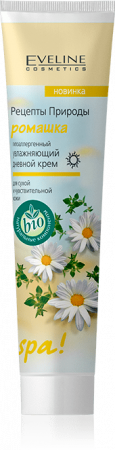 Кремы eveline рецепты природы spa! гипоаллергенный увлажняющий крем для лица дневной  "ромашка", 125 мл
