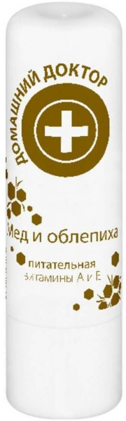 Для губ помада гигиеническая "мед и облепиха" домашний доктор, 3,6 г