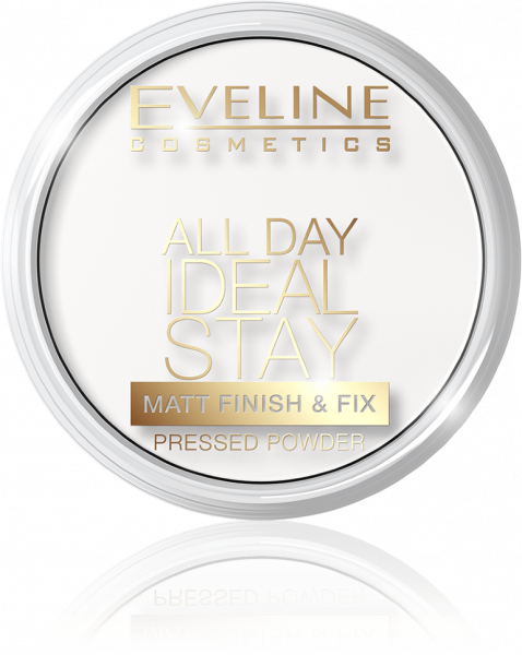 Для лица матирующе-укрепляющая пудра для лица "all day ideal stay matt" eveline, №60 white