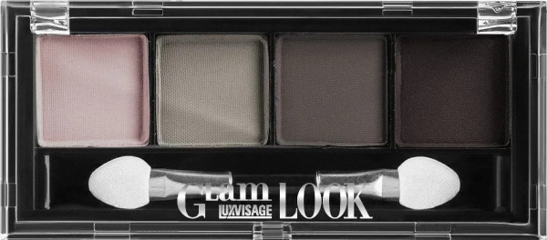 Для глаз и бровей luxvisage "glam look" тени для век 4-х цветные тон 05