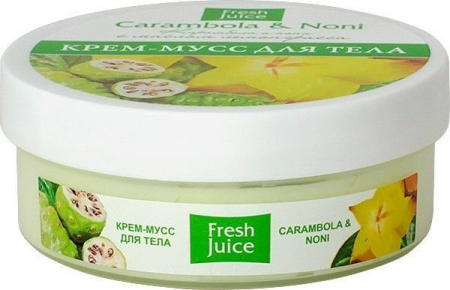 Кремы, масла, молочко для тела крем-мусс для тела "carambola & noni с маслом лемонграсса" fresh juice, 225 мл
