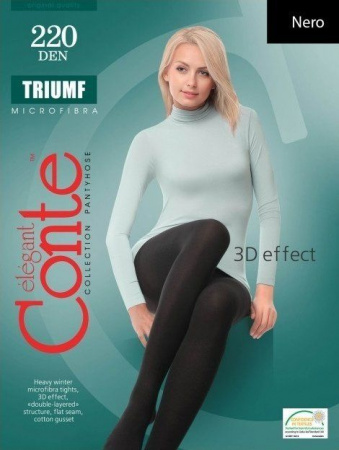 Колготки и чулки колготки triumf 220 den цвет nero (черный) 6-й размер conte