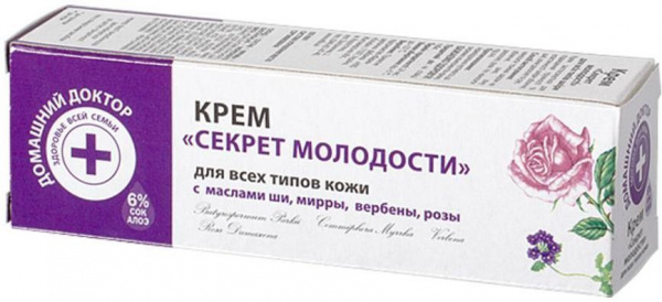 Увлажнение и питание домашний доктор крем "секрет молодости" для всех типов кожи, 30 мл