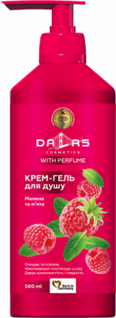 Гели для душа dalas крем-гель для душа малина и мята, 500 г