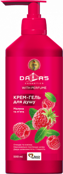 Гели для душа dalas крем-гель для душа малина и мята, 500 г