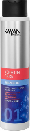 Шампуни шампунь для поврежденных и тусклых волос keratin care kayan, 400 мл