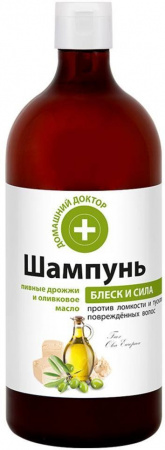 Шампуни шампунь "блеск и сила" пивные дрожжи и оливковое масло домашний доктор, 1000 мл