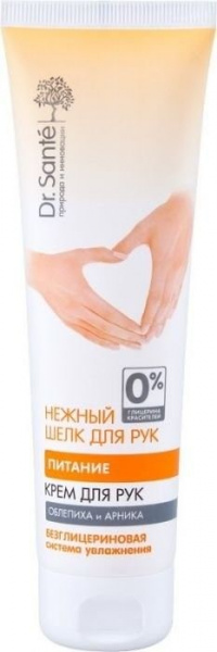 Кремы, бальзамы dr.sante нежный шелк крем для рук "питание.облепиха и арника", 90 мл
