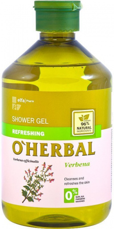 Гели для душа освежающий гель для душа с экстрактом вербены o'herbal, 500 мл
