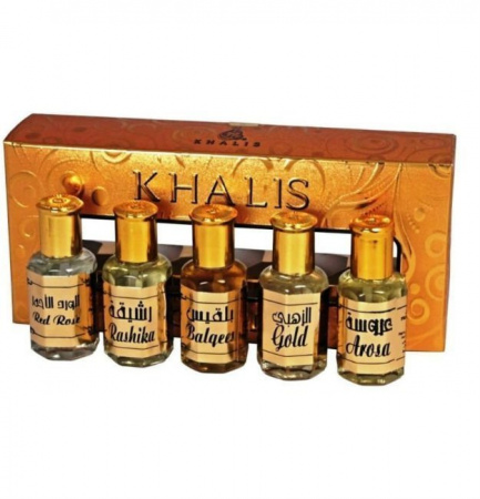 Духи масляные духи gold musky ambery khalis, 12 мл*5
