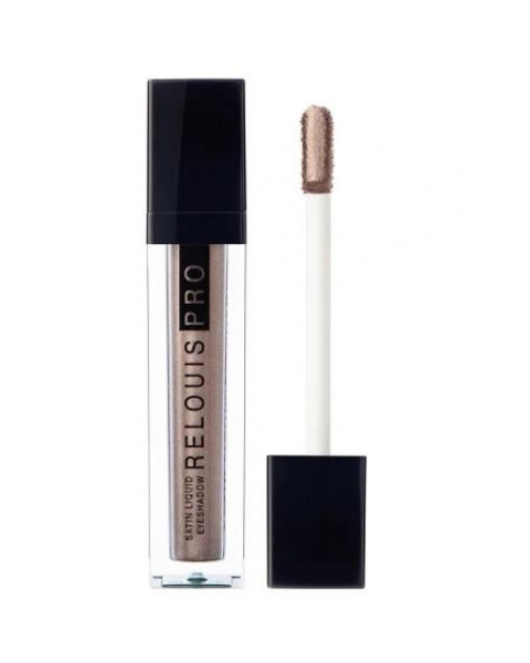 Для глаз и бровей тени для век жидкие сатиновые relouis pro satin liquid eyeshadow тон 23 cocoa milk