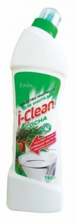 Для очистки поверхностей средство чистящее для унитазов i-clean сосна romax, 750 мл