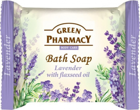 Мыло туалетное мыло "лаванда с маслом льна" green pharmacy, 100 г