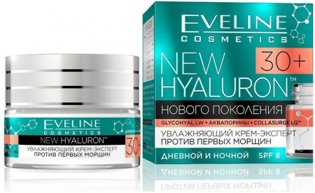 Кремы крем для лица "new hyaluron 30+" увлажняющий eveline, 50 мл
