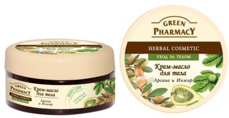 Кремы, масла, молочко для тела green pharmacy. крем-масло для тела. аргана и инжир, 200 мл