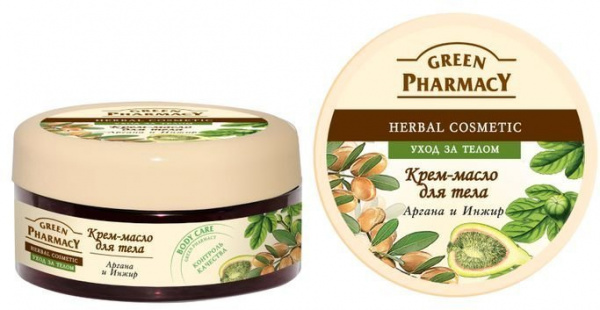 Кремы, масла, молочко для тела green pharmacy. крем-масло для тела. аргана и инжир, 200 мл