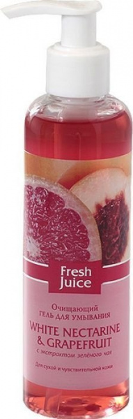 Для душа гель для умывания "white nectarine & grapefruit" с экстрактом зеленого чая fresh juice, 200 мл