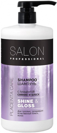 Шампуни salon professional placenta care шампунь для волос с плацентой "сияние и блеск", 1000 мл