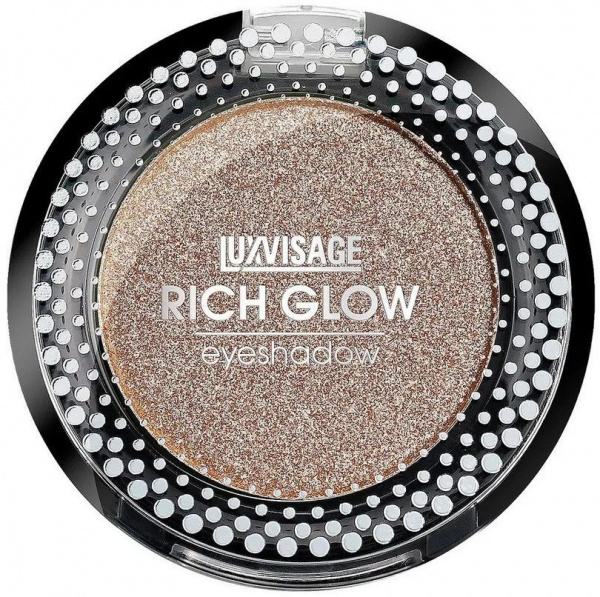 Для глаз и бровей тени компактные для век rich glow 07 space gold luxvisage