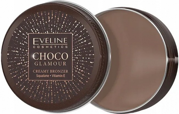 Для лица кремовый бронзер для лица тон 02 choco glamour eveline, 20 гр