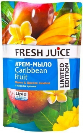 Мыло крем-мыло "caribbean fruit" fresh juice дой-пак, 460 мл