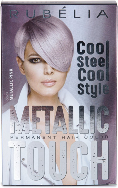 Окрашивание волос краска для волос тон "metallic pink" розовый rubella metallic touch, 100 мл