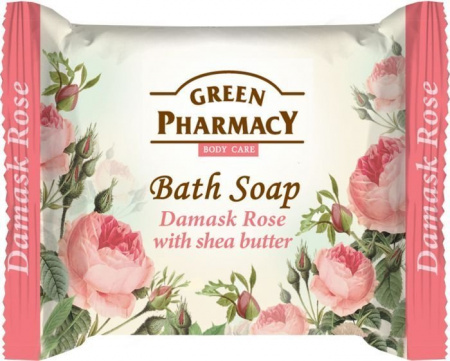 Мыло мыло туалетное "дамасская роза с маслом ши" green pharmacy, 100 г