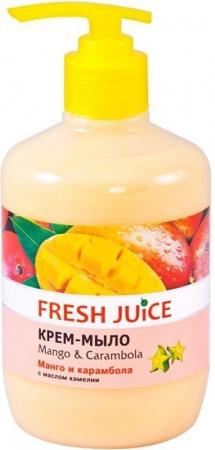Мыло гель-мыло с дозатором "mango & carambola" fresh juice, 460 мл