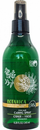 Дополнительный уход спрей-уход для волос "бесцветная хна,имбирь" botanica bio world, 250 мл