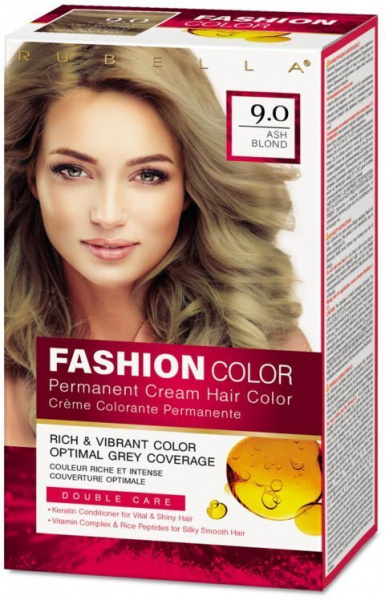 Окрашивание волос стойкая крем-краска для волос rubella fashion color 9.0 пепельно-русый, 50 мл