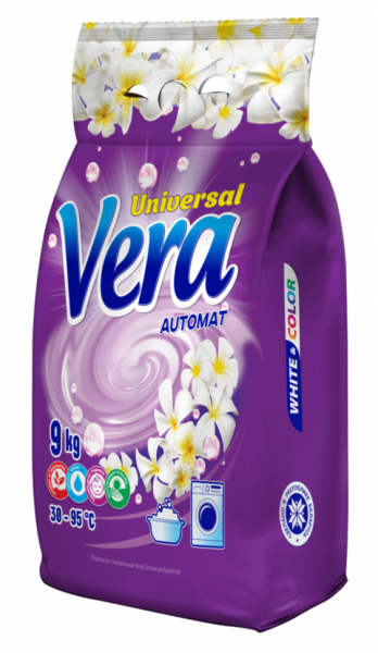 Для стирки стиральный порошок vera автомат universal для белого и цветного белья аквасан, 9 кг