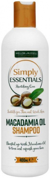 Шампуни шампунь восстановление "macadamia" с питательной формулой simply essentials mellor&russell, 400 мл