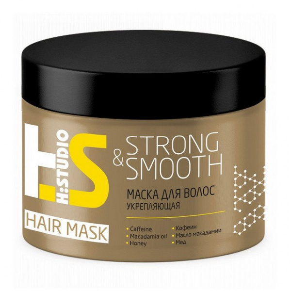 Маски маска для укрепления волос strong&smooth h:studio romax, 300 г