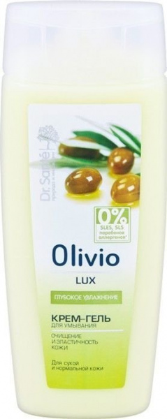 Увлажнение и питание крем-гель для умывания "olivio lux" dr.sante, 200 мл