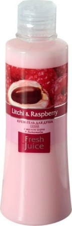 Гели для душа крем-гель для душа "litchi & raspberry" fresh juice, 300 мл