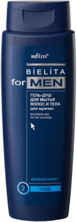 Для душа белита for men гель-душ для волос и тела мужской "уход", 400 мл