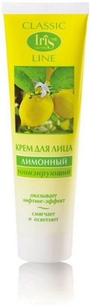 Кремы крем для лица "лимонный" тонизирующий classic line iris, 100 мл