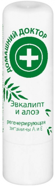 Для губ помада гигиеическая "эвкалипт и алоэ" домашний доктор, 3,6 г