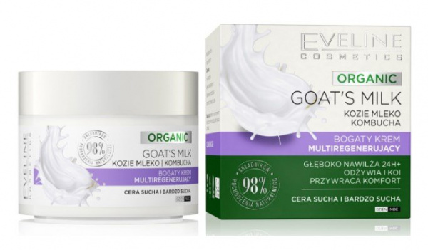 Кремы богатый мультирегенерирующий крем дневной/ночной goat`s milk eveline, 50 мл