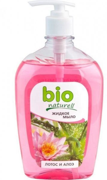 Мыло жидкое мыло "лотос и алоэ" bio naturell, флакон с дозатором, 500 мл